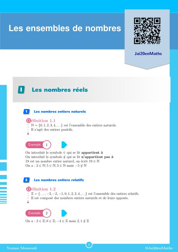 Fiche d'exercices maths Seconde - Les ensembles de nombres
